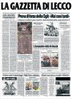 Gazzetta di Lecco prima pagina